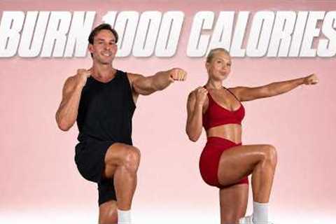 Burn 1000 Calories At Home With This 45 Min Cardio HIIT Workout (Full Body, No Equipment)