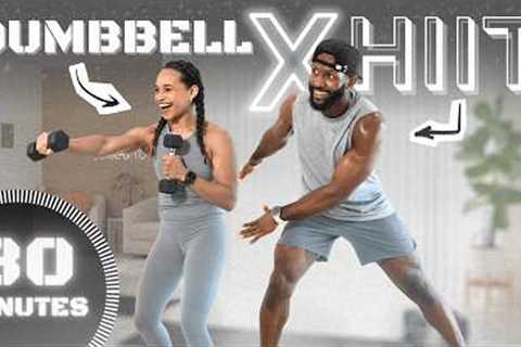 30 Minute Full Body Dumbbell X Bodyweight HIIT Workout [All Standing]