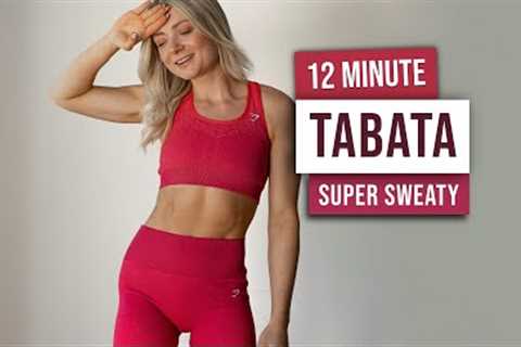 12 MIN TABATA HIIT WORKOUT - Full Body Cardio - Super Sweaty - No Equipment, No Repeats Home Workout