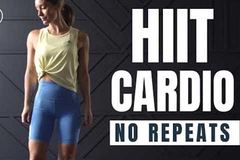 Extreme HIIT Cardio Workout // No Repeats (No Equipment)