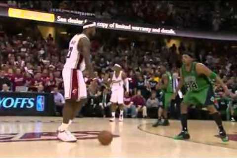 LeBron James Dunks on Kevin Garnett