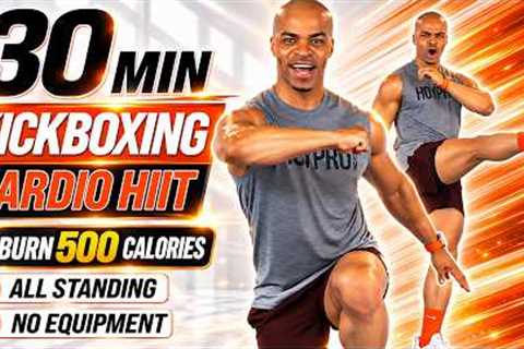 30 Min KICKBOXING HIIT Workout 🔥 | Fat-Burning Cardio + All Standing, No Equipment